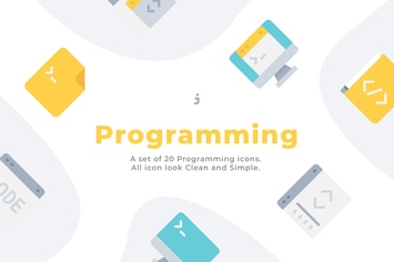 20 Programming icons - Flat
