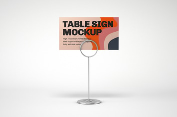 Table Sign Mockup