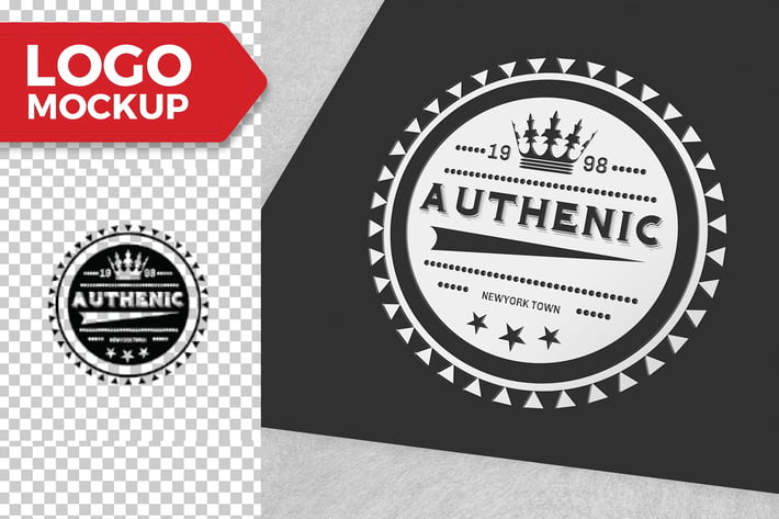 The Clean White Logo Mock-UP