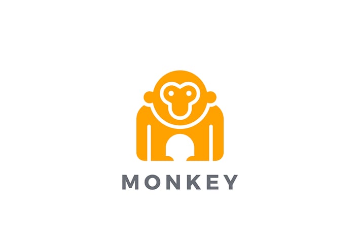 Logo Monkey Gorilla Animal Silhouette