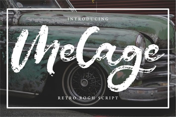 Melage | Retro Rogh Script Font