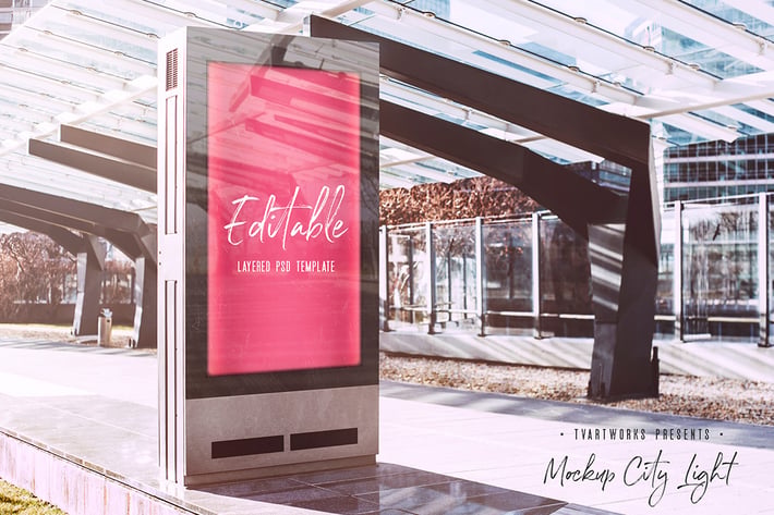 City Light Board Poster Mockup 12