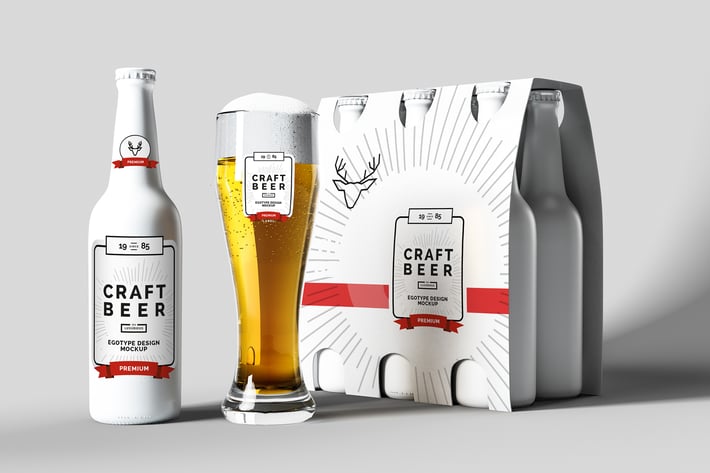 Beer Mock-up White Matte
