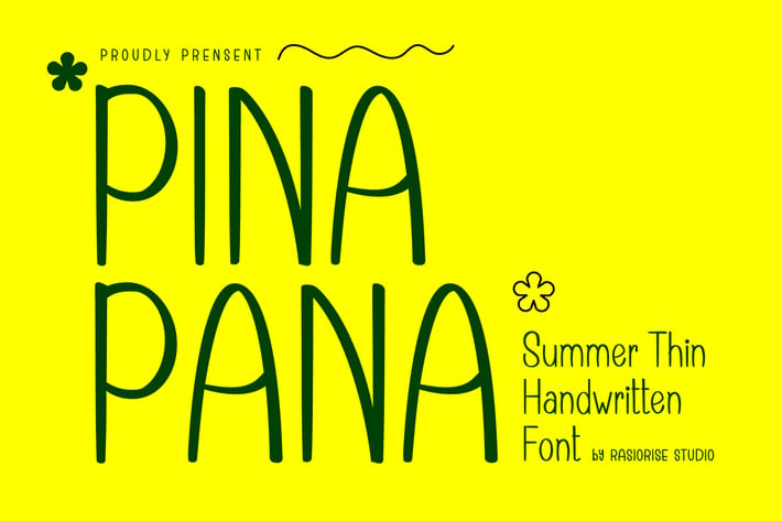PinaPana - Summer Thin Handwritten Font