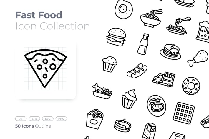 Fast Food Outline Icon