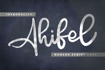 Ahifel | Modern Script Font