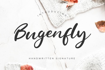 Bugenfly Handwritten Advertisement Font
