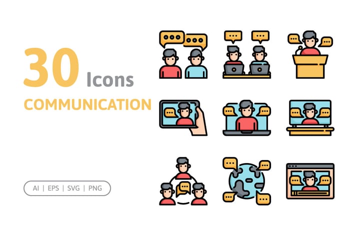 30 Communication Icons