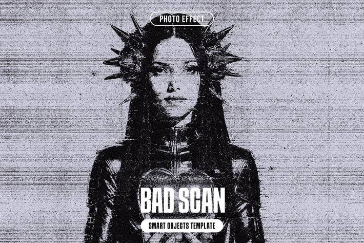 Bad Scan Photo Effect