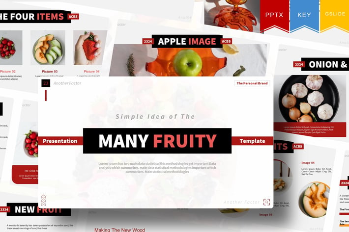 Many Fruity | Powerpoint, Keynote, Google Slides