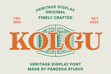 Kolgu - Vintage Retro Logo Font