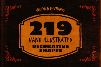 219 Hand Drawn Decorative Shapes