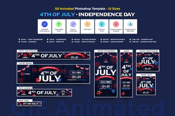GIF Banners - 4th Of July Banners Ad