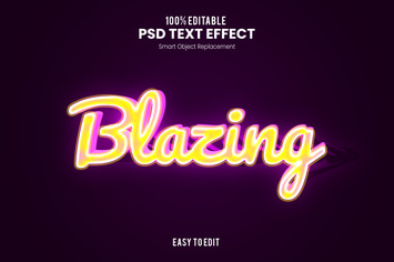 Blazing - Neon PSD Text Effect
