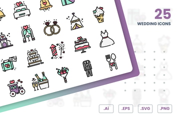 Wedding Icons Set