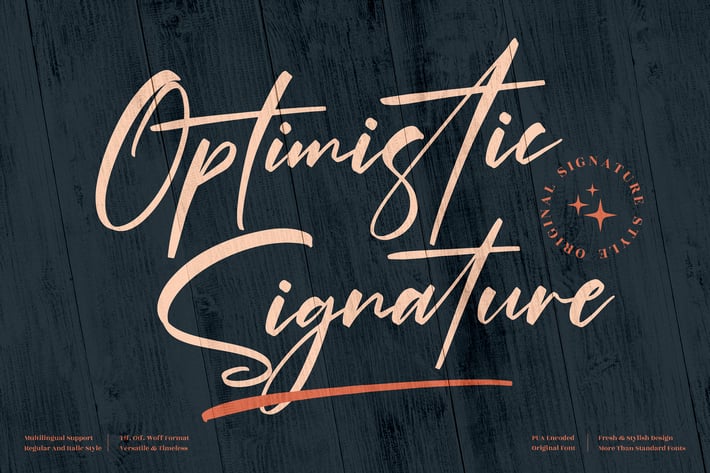 Optimistic Signature Font