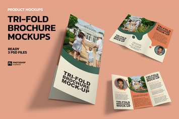 Tri fold Brochure Mockup