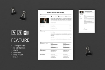 Professional CV And Resume Template Fadeyka