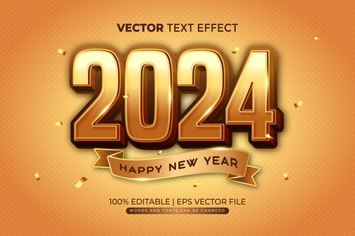 2024 New Year Editable Text Effect