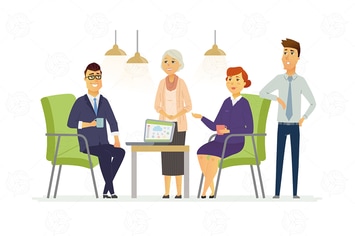 Business Discussion - vector illustration