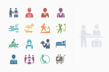 Tourism & Travel Icons Set 2 - Colored Series