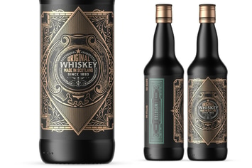 Vintage Whiskey Label Packaging Layout 