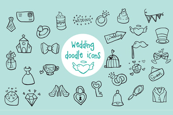 Wedding - Doodle Icons