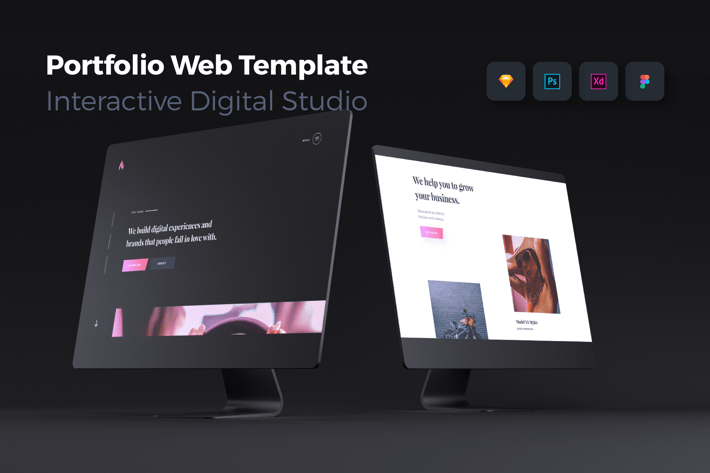 Fire Digital Design Portfolio Template UI Kit