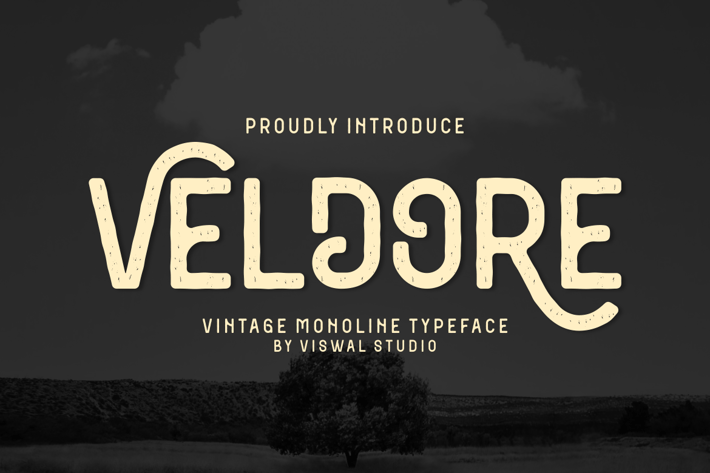 Veldore - Vintage Monoline Font