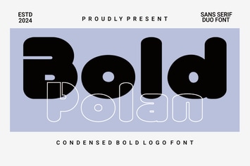 BoldPolan-Line - Bold Rounded Condensed Font