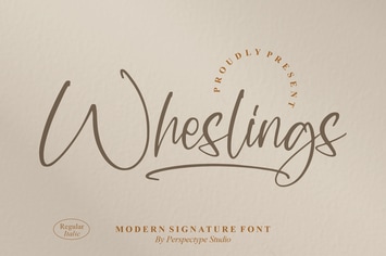 Wheslings Modern Signature Font