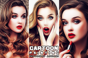 Cartoon Painting Photoshop Actions