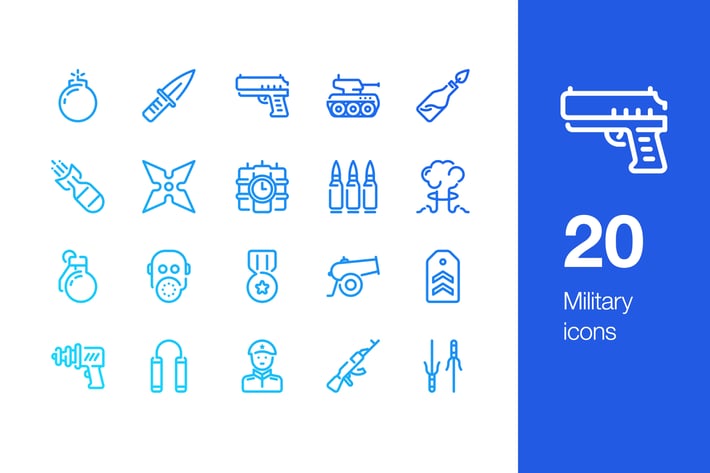 20 Military icons