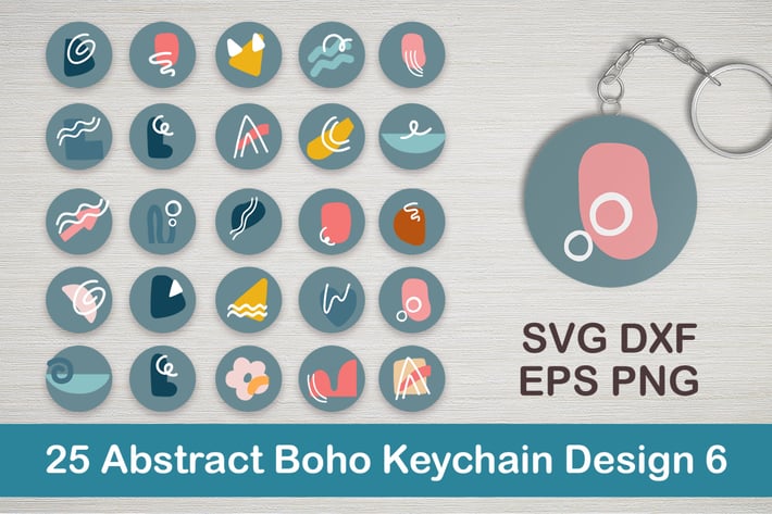 25 Abstract Boho Keychain Designs 6