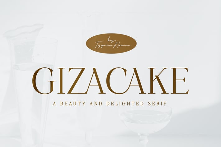 Gizacake - Elegant and Fancy Modern Serif