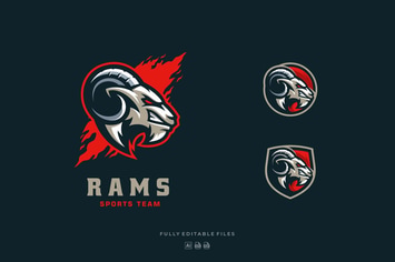 Rams Head Sports and E-sports Style Logo