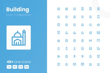 48 Building Icon Collection