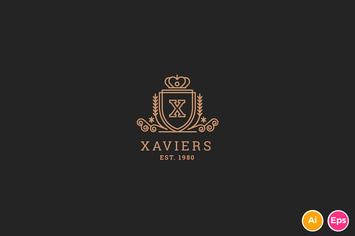 Xavier - Letter X Heraldic Logo Template