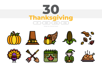 30 Thanksgiving Icons