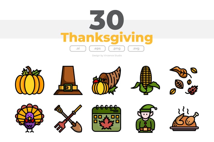 30 Thanksgiving Icons