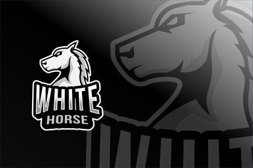 White Horse Esport Logo Template