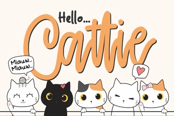 Cattie a Cute Script Font