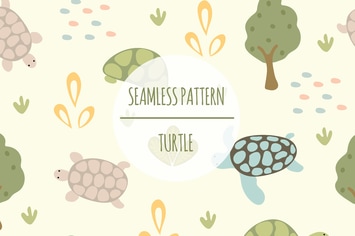 Turtle – Seamless Pattern