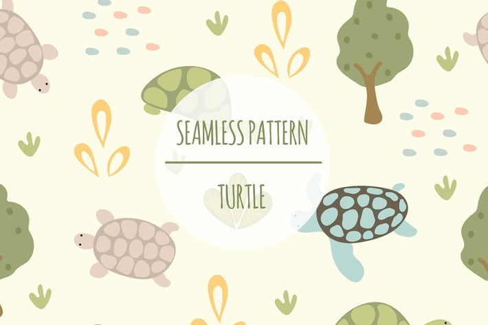 Turtle – Seamless Pattern