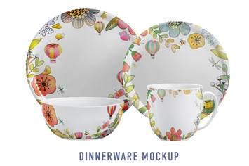 Dinnerware Collection Mockup 