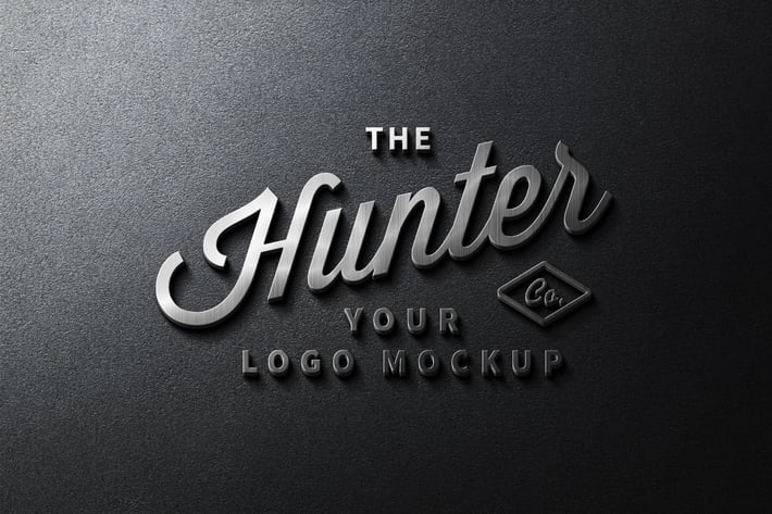 Steel Signage Logo Mockup