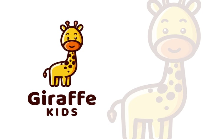 Giraffe Kids Logo Template
