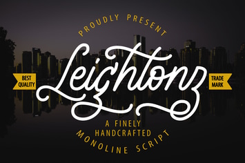 Leightonz | A Finely Handcrafted Monoline Script