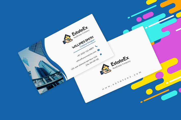 Modern Visiting Card Template For RealEstate Agent