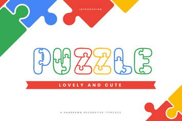 Puzzle - Fun Children Typeface